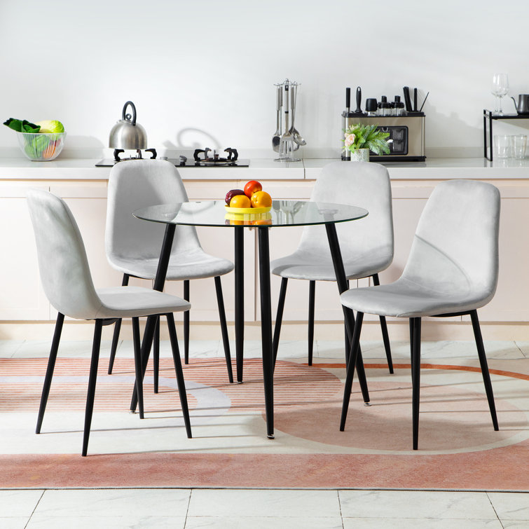 Small glass table discount and 4 chairs